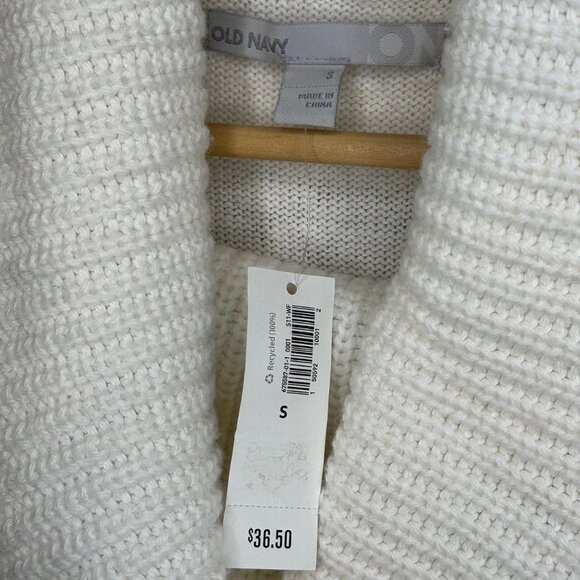 NWT - Old Navy Cowl Neck Sweater Dress, Off White -Size Small - Picture 8 of 8